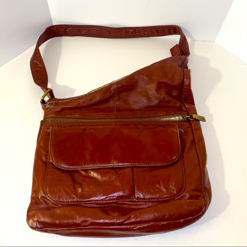 HOBO Diagonal leather shoulder bag